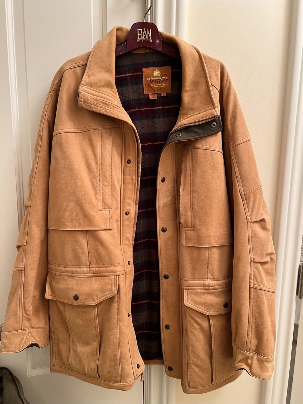 Territory ahead Tan Leather Military Field Jacket